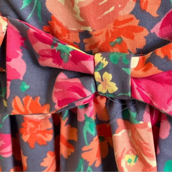 Vintage 1980’s Laura Ashley Floral Bow Dress - Picture 6 of 10